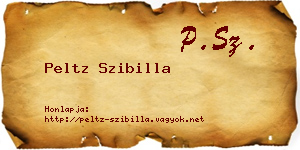 Peltz Szibilla névjegykártya